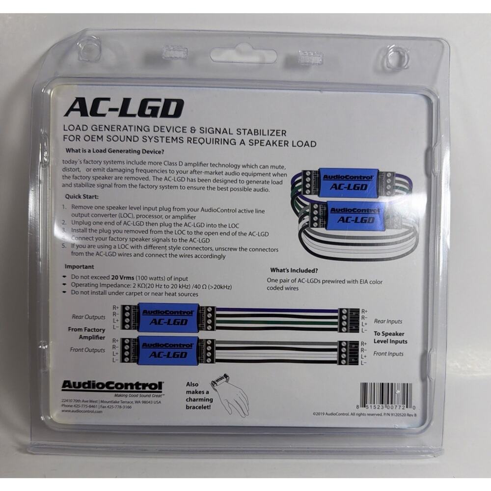 AudioControl AC-LGD Load Generating Device & Signal Stabilizer - New - Picture 2 of 2